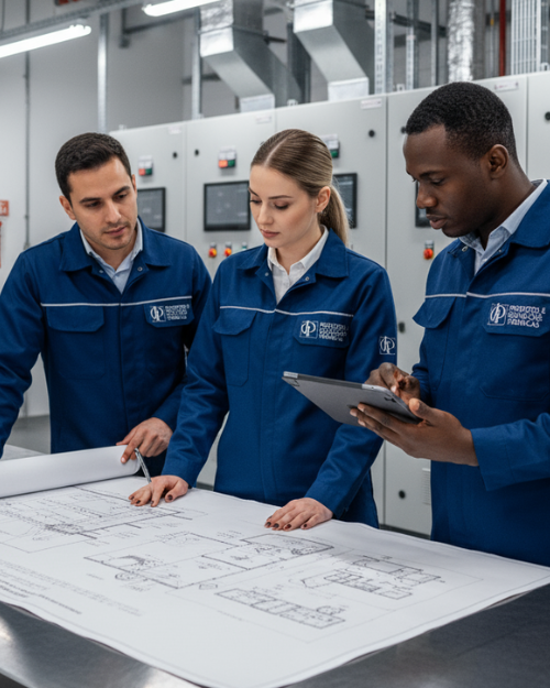 Equipe técnica da JP Projetos em atividade